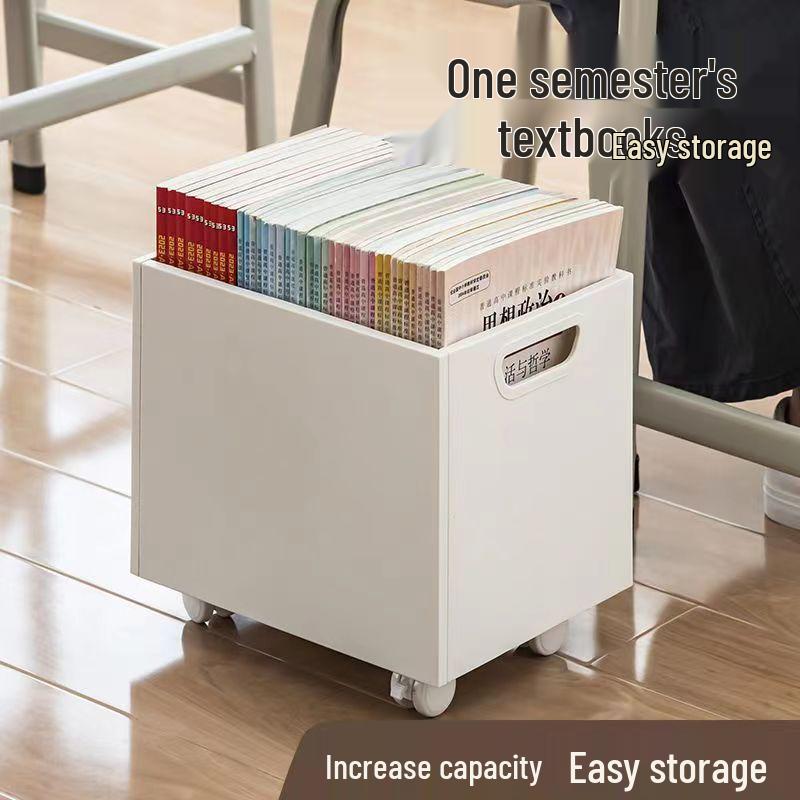 Вместительный ящик для хранения книг на шкивах для использования в классе