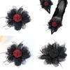 Organza Flower Artistic Applique for Hair Clip Clothes Hat Sewing Brooch DIY Scarf Wedding Dress Decors Accessories