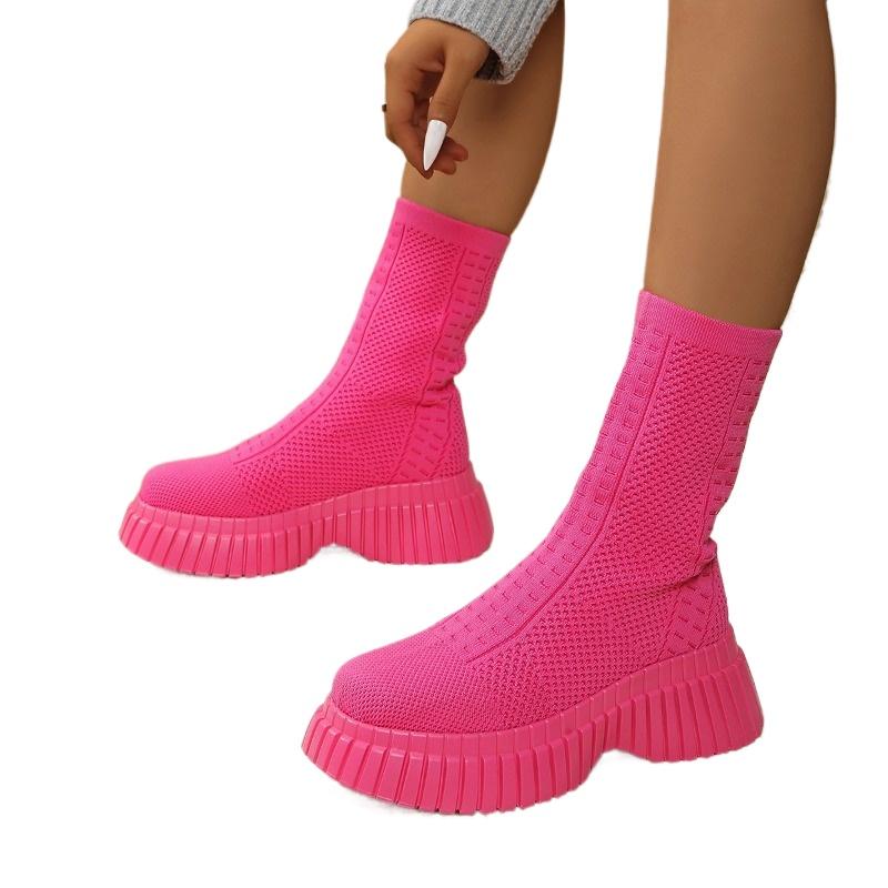 Женская обувь на шнуровке, женские ботинки до середины икры, классические, современные ботинки, женские, с пряжкой, круглым носком, молнией, на среднем каблуке, туфли без застежек для женщин