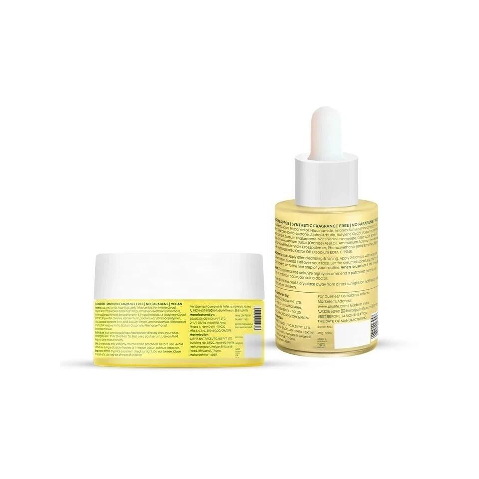 PLIX - Pineapple Pigmentation Skincare Regime Face Serum & Moisturizer 30ml+ 50g