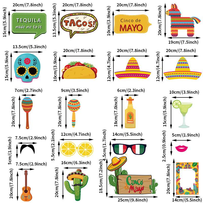 Мексиканский карнавал фото реквизит украшения для вечеринки из бумаги для праздничных мероприятий