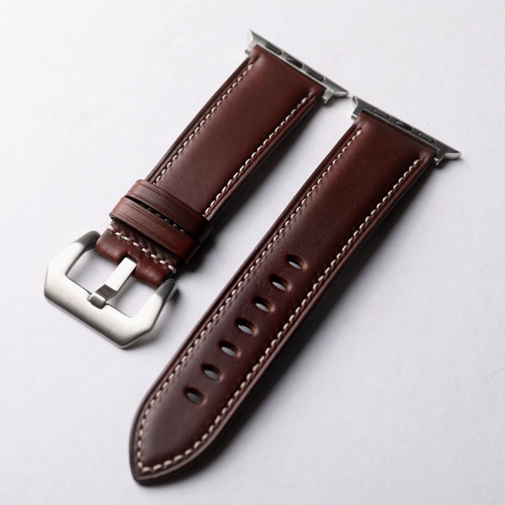 Классический ремешок из натуральной кожи ручной работы из США, Чикаго, подходит для часов Galaxy Watch Ultra, 47 мм, винтажный, мягкий, мужской браслет коричневого цвета
