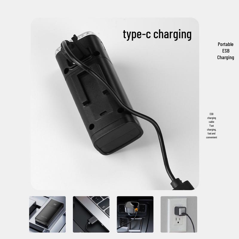 Перезаряжаемый регулируемый набор велосипедных фар и задних фонарей USB-C для детей - Световой сигнал безопасности для ночной езды