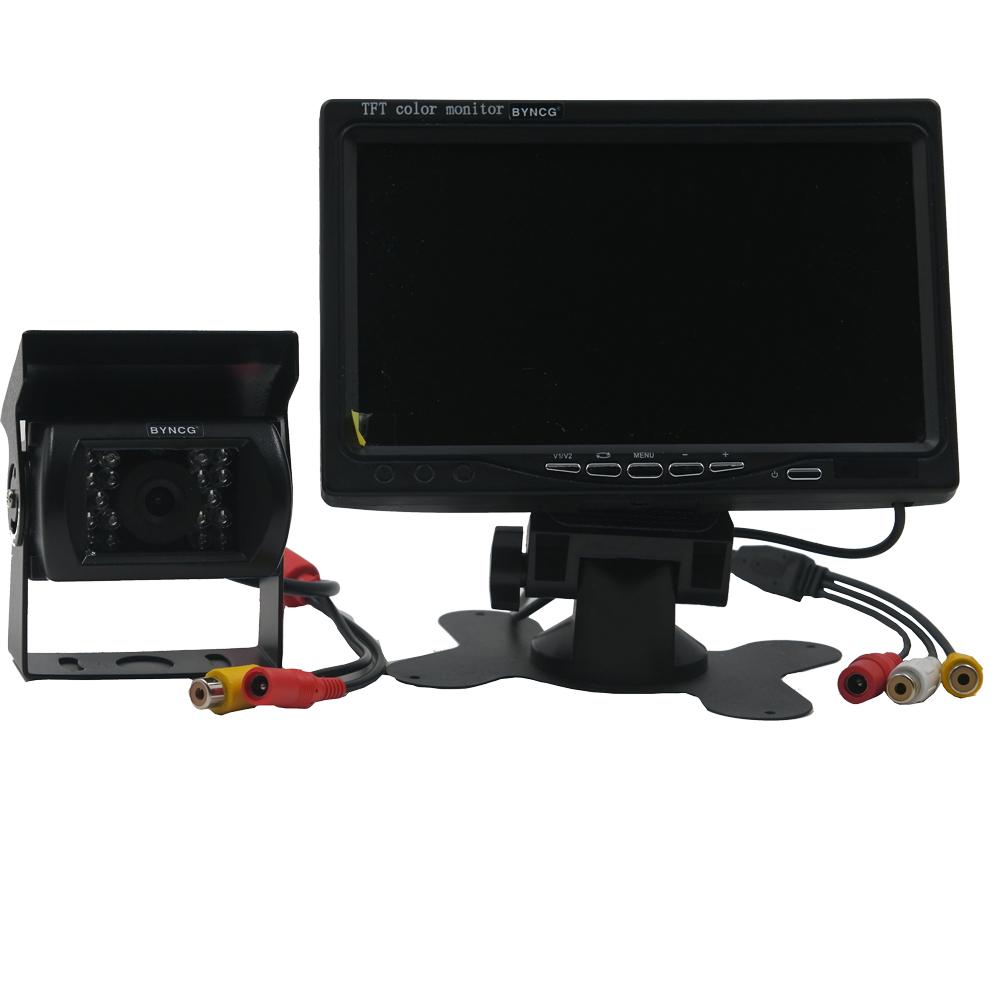 Универсальный 7-дюймовый HD TFT LCD экран автомобильный монитор 1024*600 охранная парковка помощь с CCD IR камера заднего вида для грузовика