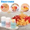 Disposable Fruit Forks, Food-grade Fruit Picks, Plastic Two-toothed Household Cake And Dessert Forks, Small Forks For Pastries