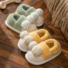 Cute Cat Claw Cotton Slippers Women's New Autumn and Winter Indoor Thick-soled Bag and Plush Warm Confinement Shoes
