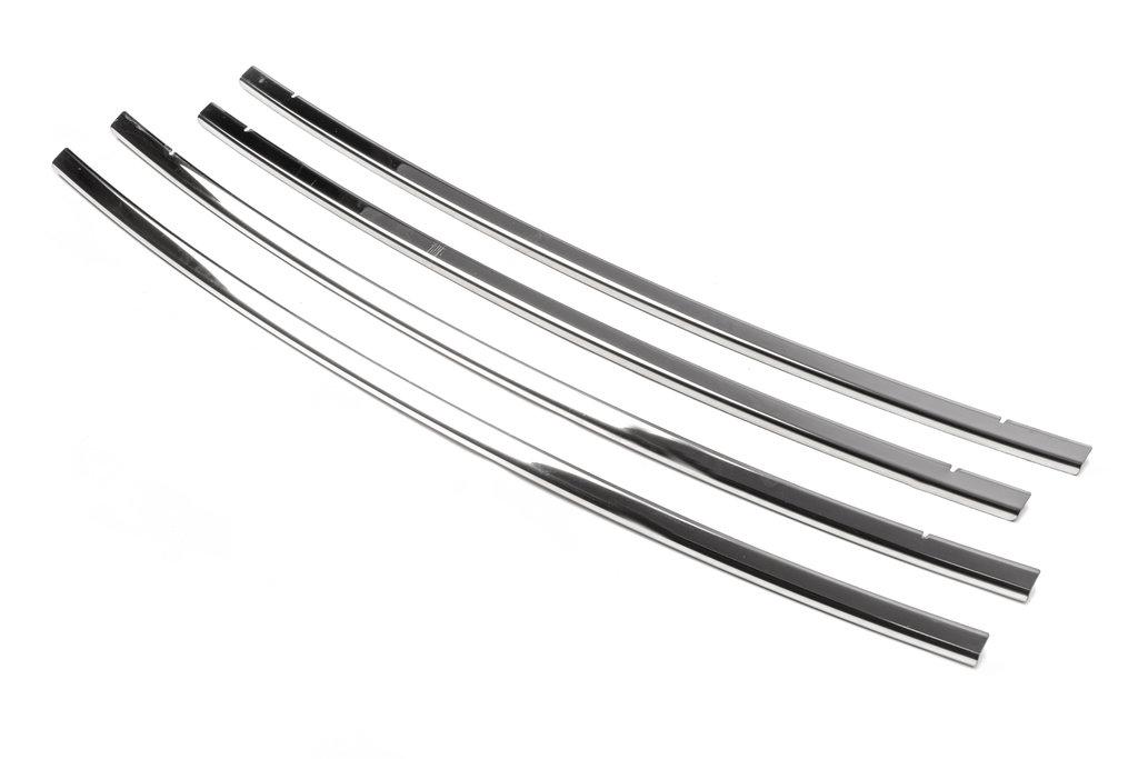 Grille Overlays (4 Parts, Stainless Steel) OmsaLine - Italian Stainless Steel for Fiat Fiorino/Qubo