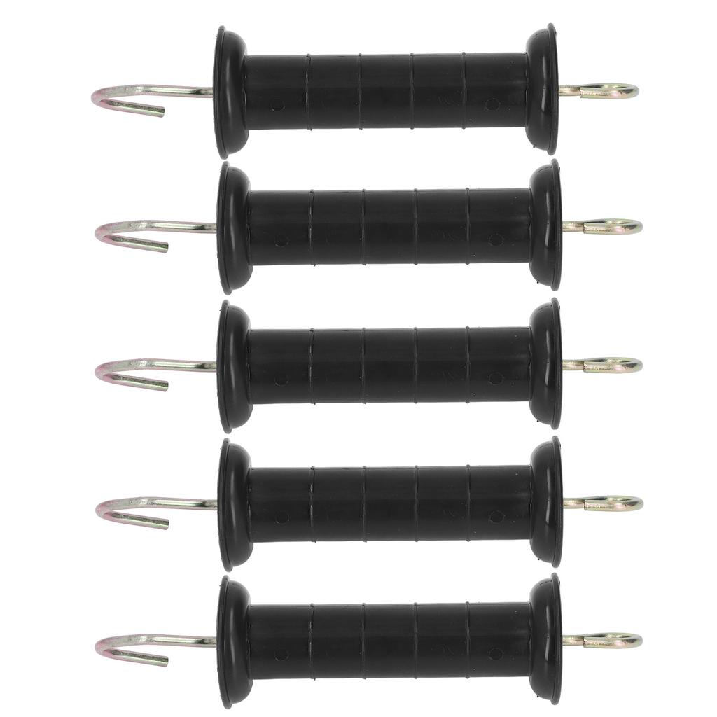 5Pcs Electric Fence Handle Insulated Gate Grip Bar with Metal Hook for Farm Pasture