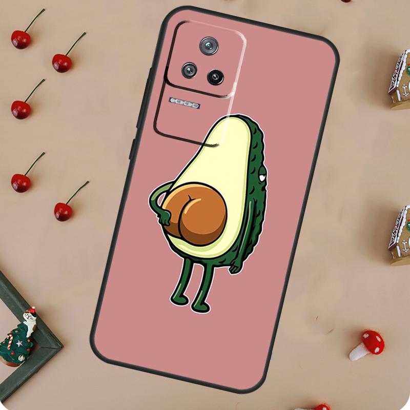 Cute Avocado Fruits Case For Xiaomi 14 13 11T 12T 13T Pro 12 Lite POCO X6 X3 X4 X5 M6 Pro M5s F3 F5 Pro Cover