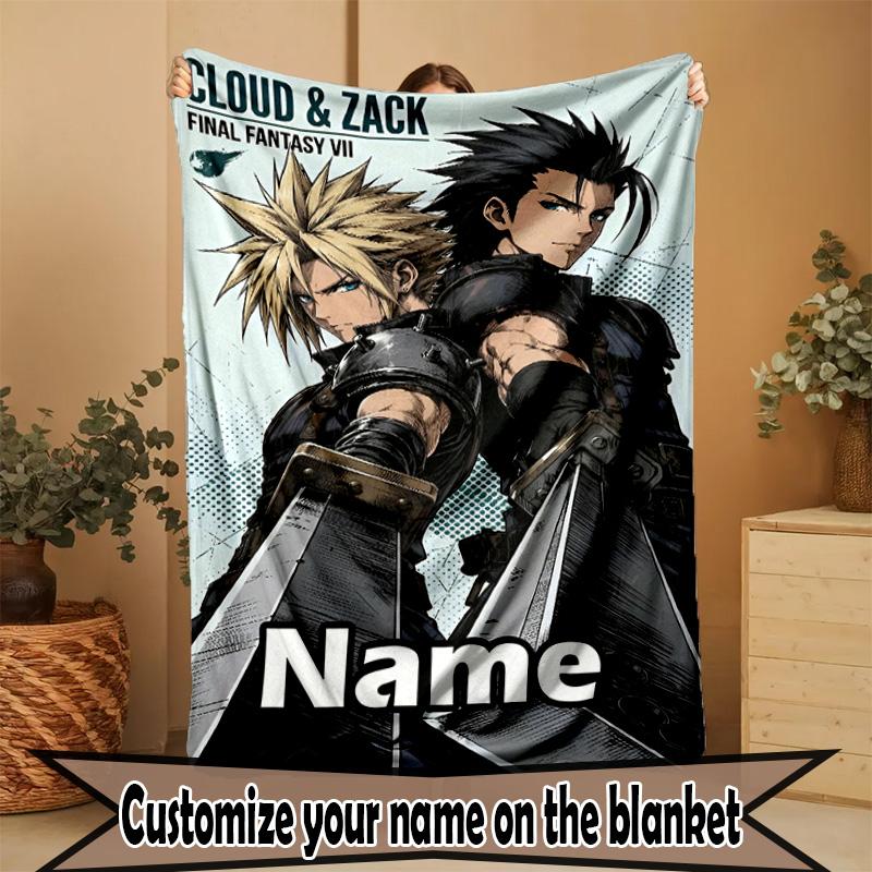 Custom Name Personalized Final Fantasy Print Blanket, Home Decor, Bedroom, Sofa, Camping, Couch, Gifts for Birthday ChristmasEnthusiasts
