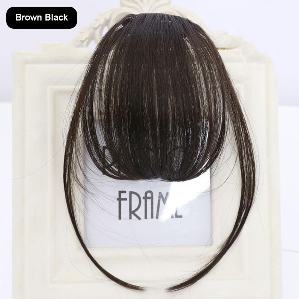 Синтетические натуральные волосы на лбу с челкой, искусственные челки, парик с воздушной челкой, женский парик, настоящие комические гладкие челки, невидимый парик