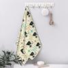 Mid Century Black Atomic Cat with Starbursts Soft Face Towel Quick Dry Pool Bath Cotton Towels Absorbent