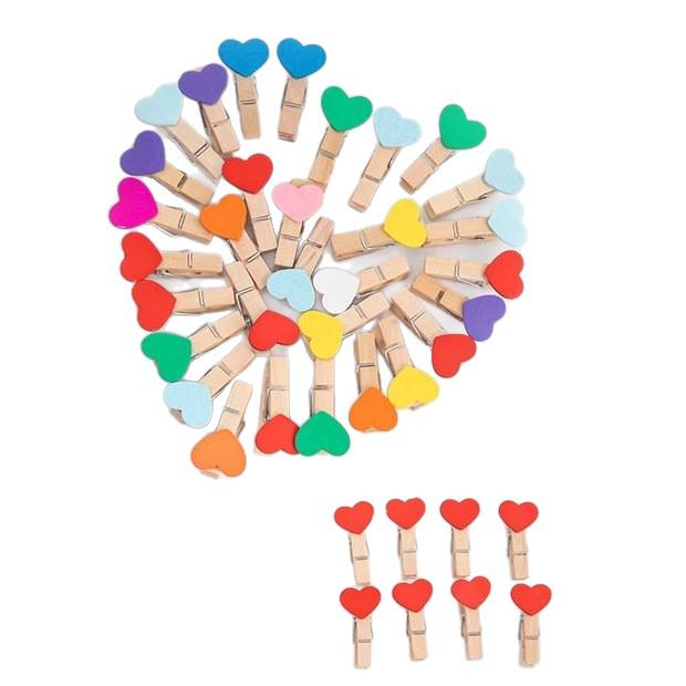 Colorful Wooden Clips for Kids - Classroom & Photo Wall Decor with Free Shipping