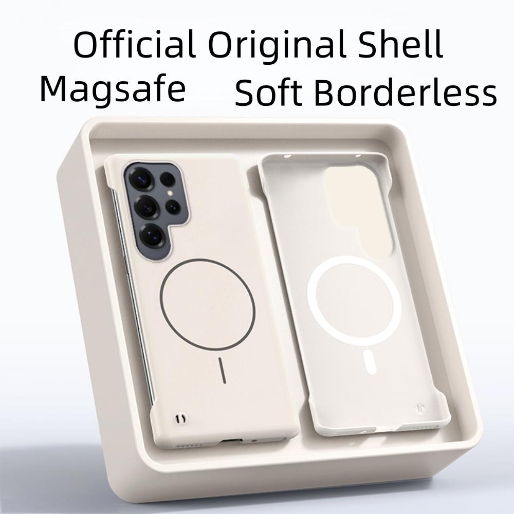 Тонкий безрамочный матовый ПК чехол для Magsafe для Samsung S26 S25 Edge S24 FE S23 S22 Ultra Plus A56 16 Охлаждающий магнитный чехол для зарядки