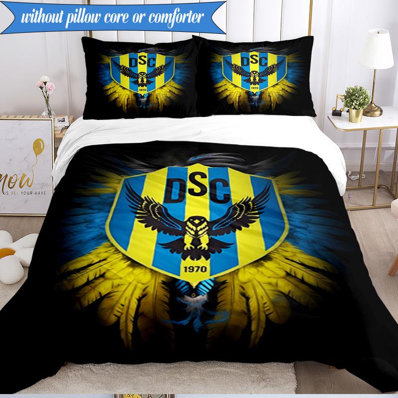 3PCS Duhok Sports Club Emblem Bedding Set 2D Printing (Includes 1 Duvet Cover + 2 Pillowcases Coreless), Bedroom decor,Fan gift