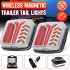 Wireless Magnetic Trailer Light IP67 Waterproof Tail Lamp Rechargeable LED Stop/Turn/Tail Lights Kit for Truck Trailers RVs Boats