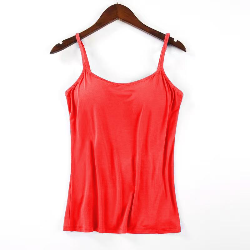 Модальная майка с встроенной нагрудной подушечкой и стильным дизайном спины