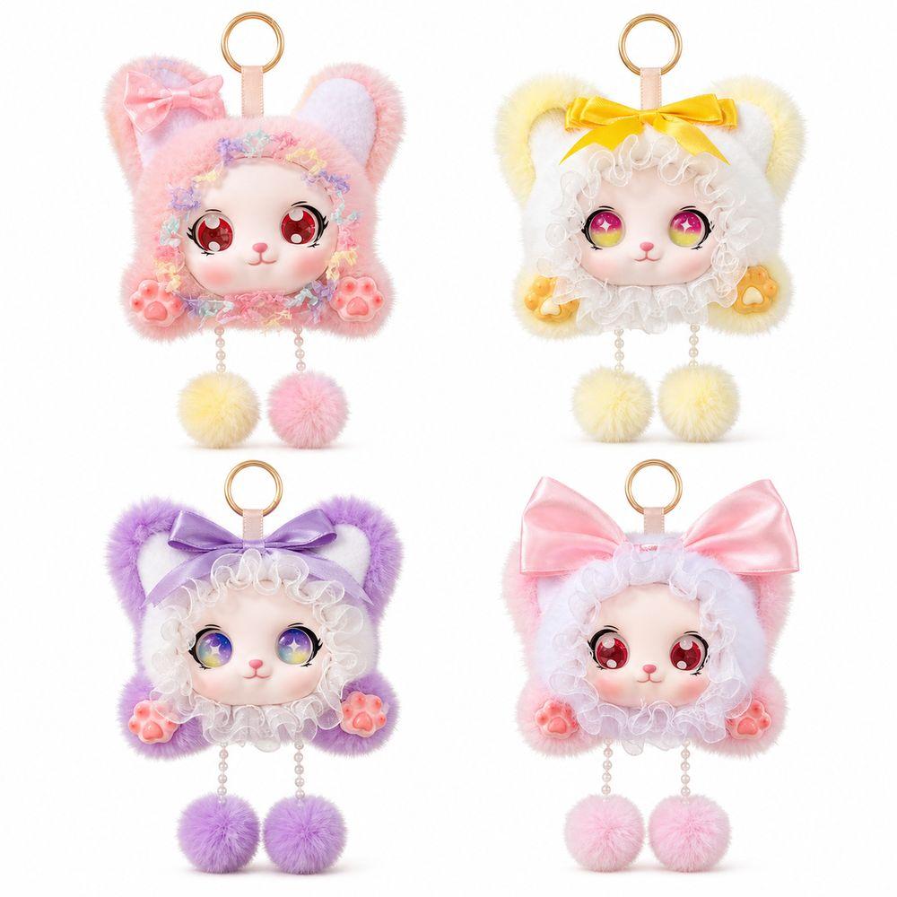 Handmade Plush Doll Keychain Pom Pom Dangles Plush Toy Pendant Doll Bag Charm  Handbag Decoration