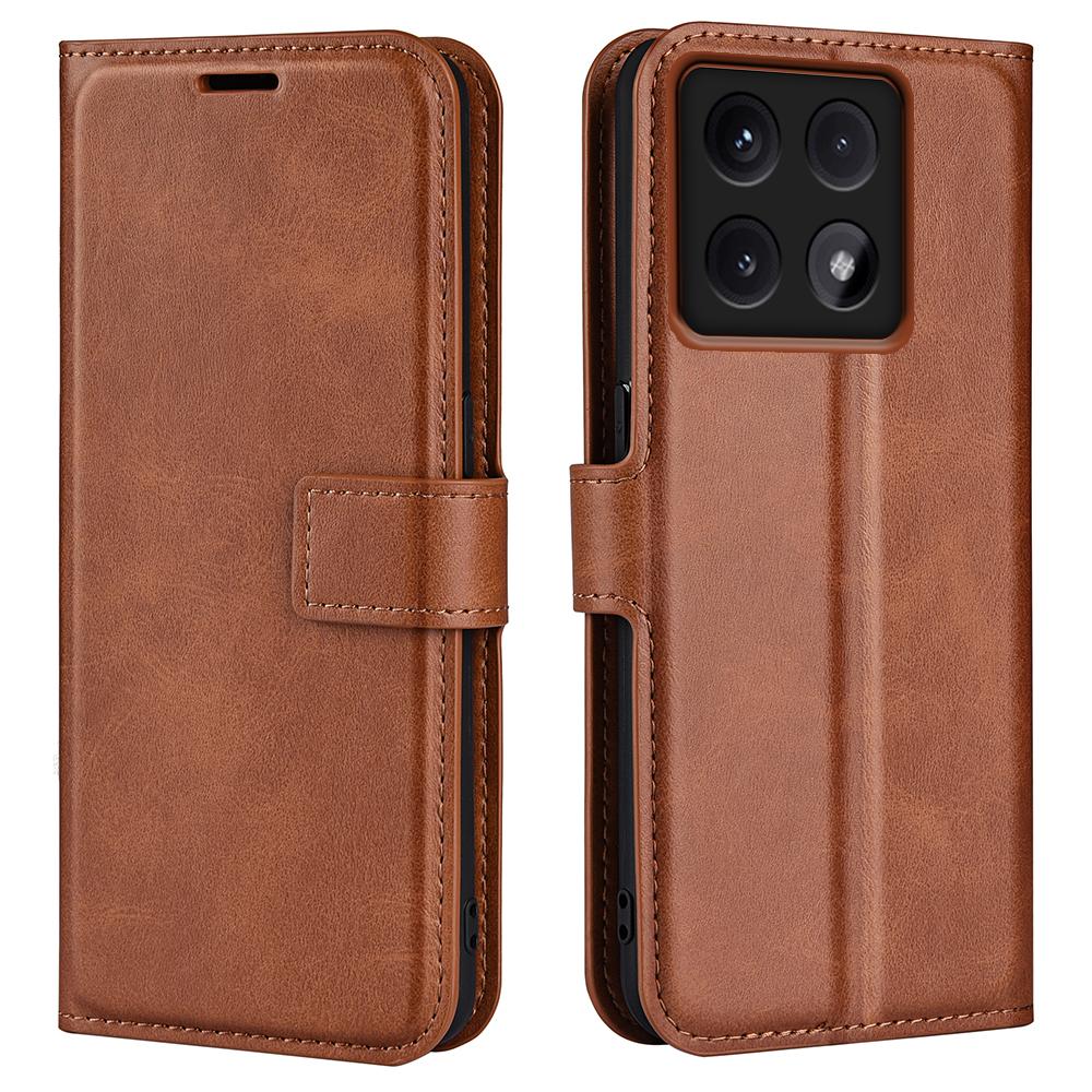 Чехол-подставка для Xiaomi 14T, противоударный, из кожи с текстурой теленка, чехол для телефона