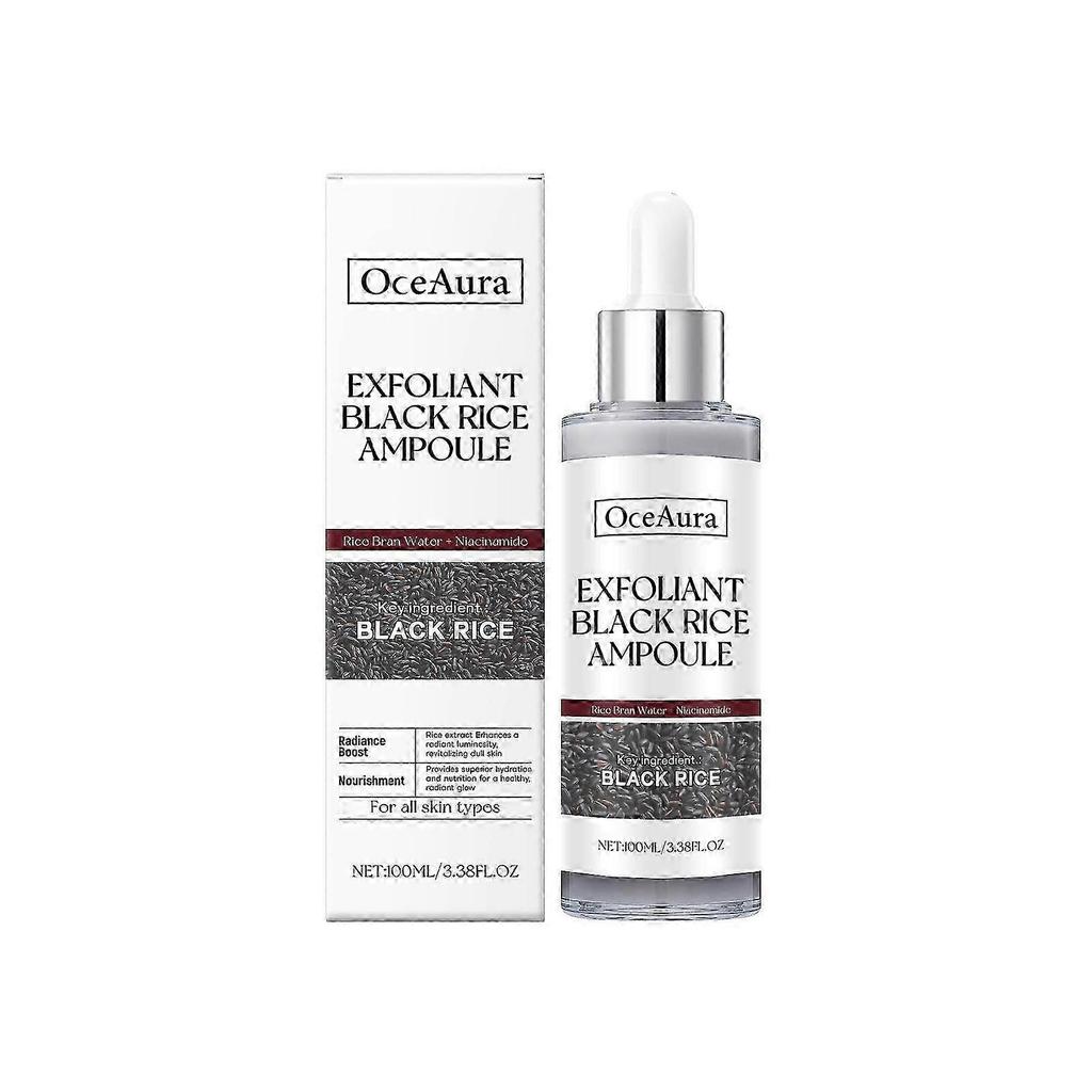 OceAura black rice brightening exfoliating liquid facial cleansing exfoliating ampoule softens skin facial essence