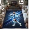 Lionel Messi Printed Crystal Velvet Rug Non‑Slip Crystal Velvet Carpet For Sofa Bedroom Indoor Home Decoration