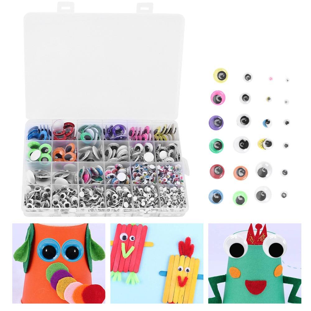 1700pcs Multi Colors Self Adhesive Eyes Self Adhesive Craft Eyes Eye Stickers Doll Decoration