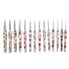 14pcs Crochet Hooks Set Ergonomic Arthritis Handle Sunflower Printing DIY Aluminum Crochet Hooks