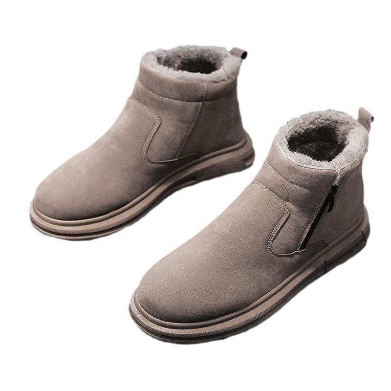 Мужские зимние сапоги, бархатные утепленные повседневные высокие кроссовки, хлопковые сапоги-дутики для минусовой температуры, сохраняют тепло