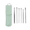 6Pcs Portable Travel Ear Pick Earwax Removal Kit Professional Earwax Cleaner Tools with Storage Box