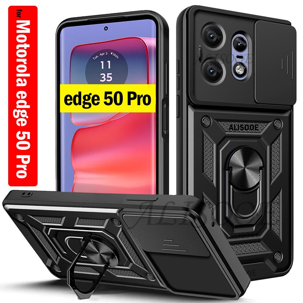 Funda For Motorola Edge 50 Pro G84 G54 G34 G24 G42 Case Slide Camera Stand Cover for Moto Edge 40 Neo 30 Ultra 20 Llite Case