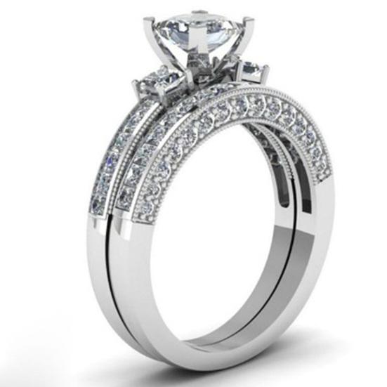 1/2 шт. кольцо модное нежное тонкое мастерство изысканное украшение кольцо для пары со стразами и цирконом