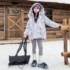 Girls' Hooded Down Jacket Winter Plus Cotton Thick Padded Jacket Fashion Color Matching Padded Jacket