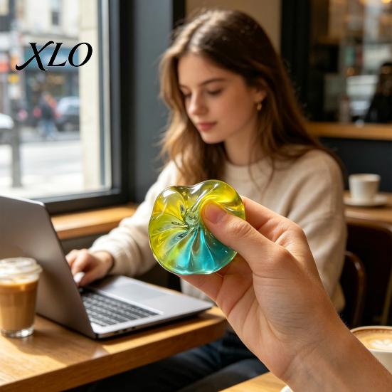 Creative Office Desk Accessory Bun Squeeze Toys for Stress Relief, Soft TPR Sensory Auspicious Prosperity Gift Fidget Toys, Colorful Decompression