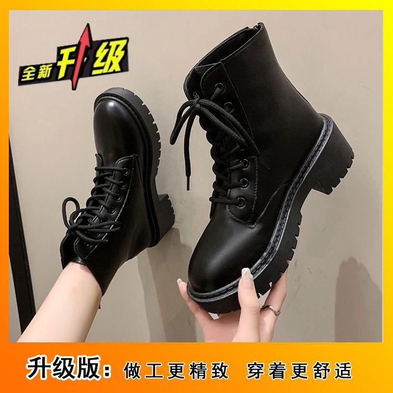 Тонкие трендовые британские ботильоны на толстой подошве, увеличивающие рост, повседневные, короткие ботинки-мартенсы, одинарные ботинки, женские, новые, лето 2025