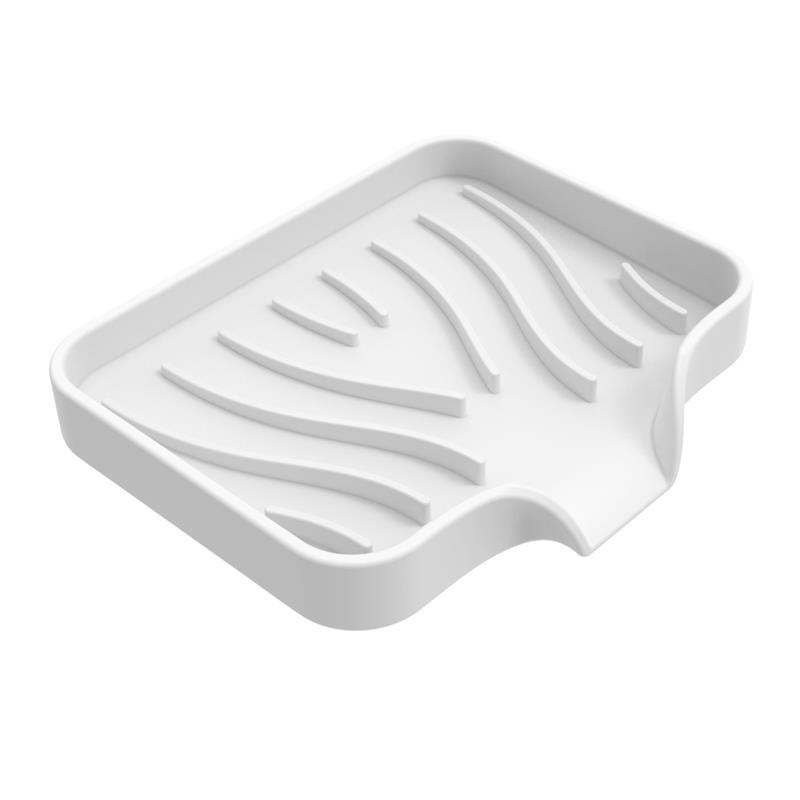Silicone Soap Box Bathroom Draining Rack Hole-free Self Draining Kitchen Sink Sponge Drain Pad Countertop Portable Soap Box New