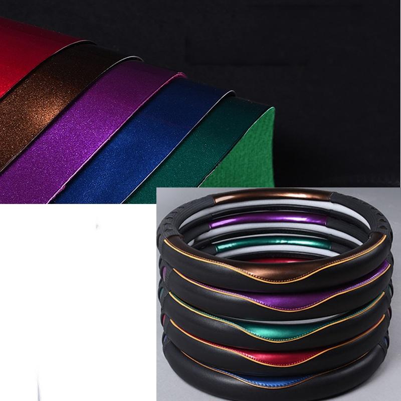 5 Colors 15\ High-Grade Durable Leatherette Material And Slip Resistance Car Auto Universal Steering Wheel Cover