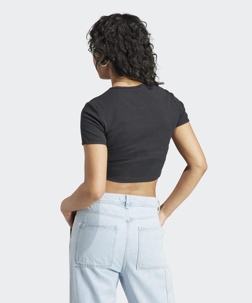 ADIDAS Rib Crop Tee - Black / Ii8057