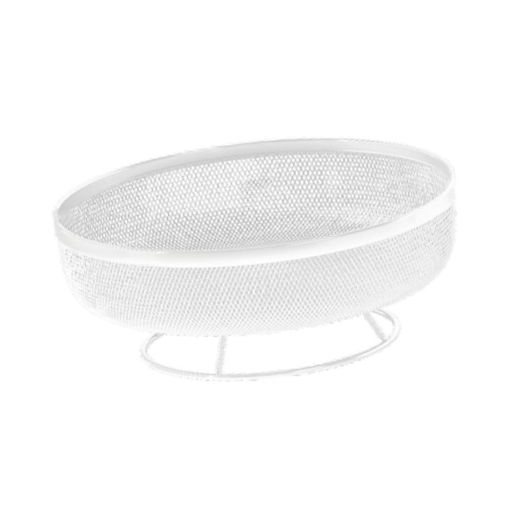 Pedestal Fruit Bowl Snack Container Iron Wire for Kitchen Counter 20x20x9.5cm Convenient Home Decor Organizer Serving Tray