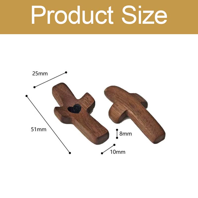 5 шт. ручной работы деревянный крест Мое сердце, деревянные кресты Крест Мое сердце деревянный, карманный крест для снятия стресса, ручной крест, деревянный крест украшение подарок