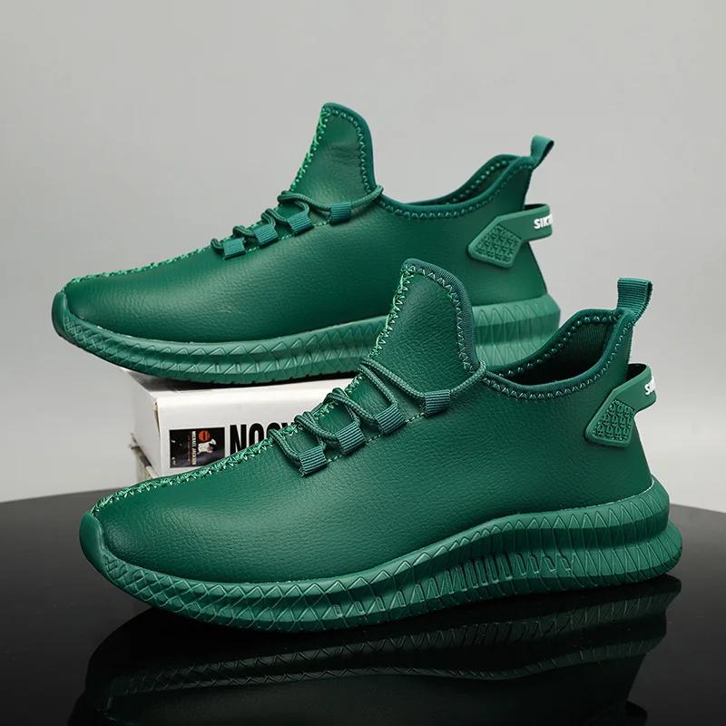 YRZL Мужские повседневные кроссовки из искусственной кожи Водонепроницаемые легкие удобные спортивные туфли для баскетбола на открытом воздухе