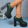 Serpentine Женские туфли на платформе с очень высоким каблуком из кожи Женские осенние новинки 2025 года, трендовые туфли для готической вечеринки Zapatillas Mujer