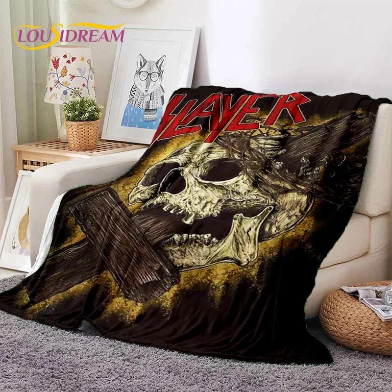 Rock Slayer Тяжелый Металл Мягкое Фланелевое Одеяло для Кровати Спальни Дивана Пикника, Плед для Накидки Отдыха на Природе Дневного Сна Подарок