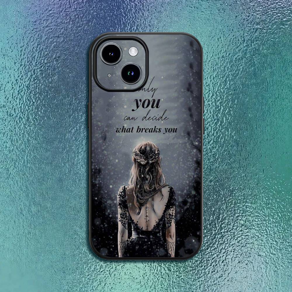 Чехол для телефона Acotar A Court of Mist and Fury Для iPhone 12 13 14 15 16 17 Pro Max Plus Классический черный мягкий чехол
