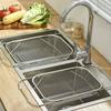 Корзина для слива из нержавеющей стали для кухни, сливная корзина для мытья овощей, фильтр-корзина X3UC