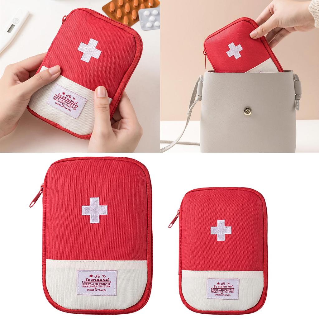 Empty First Aid Bag Emergency Kits, 2Pcs Travel Size Survival Kits Small Medicine Bag, First Aid Kits for Office Outdoor