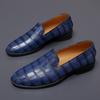 Fashion Luxury Trend Designer New Alligator Pattern Patent Leather Casual Shoes For Men Driving Loafter Formal Wedding Dress Homecoming