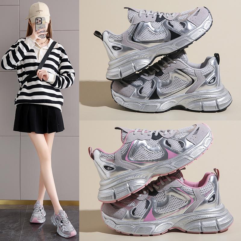 Ins Korean Version of the New Dad Shoes Women's Spring Student Sports Running Shoes Casual Shoes Platform Height Increase BL703