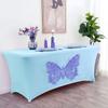 6ft Waterproof Stretch Polyester Tablecloth Fitted Spandex Table Cover for Trade Shows and Banquets