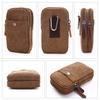 Whatna Canvas and Leather Mini Second Bag for Men and Belt Hiking Coin Canvas and Carabiner Mini Waist Bag with Mini Bag for Men and 8697 Women, 3-Way