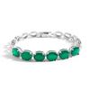 Stunning Luxury May Birthstone Natural Green Agate 925 Silver Bracelet for Women Anniversary & Banquet & Engagement Gift
